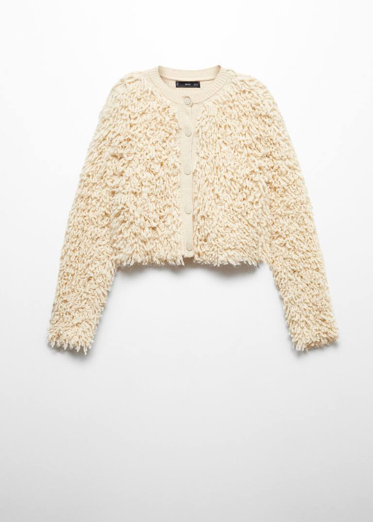 Textured knit cardigan | MANGO (US)