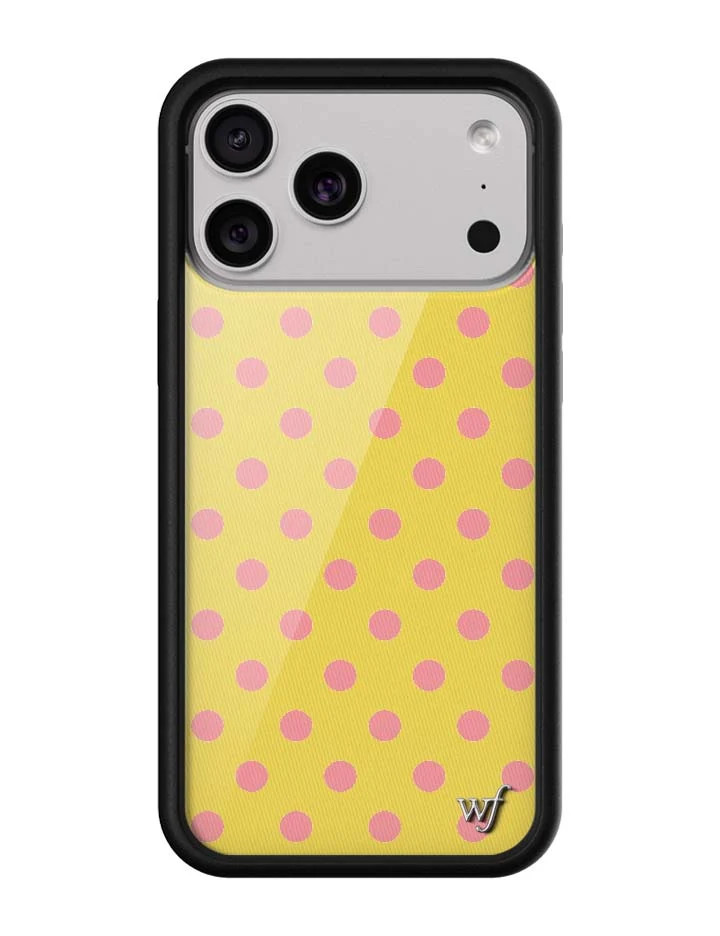 Wildflower Polka Dot iPhone case | Yellow and Pink | Wildflower Cases