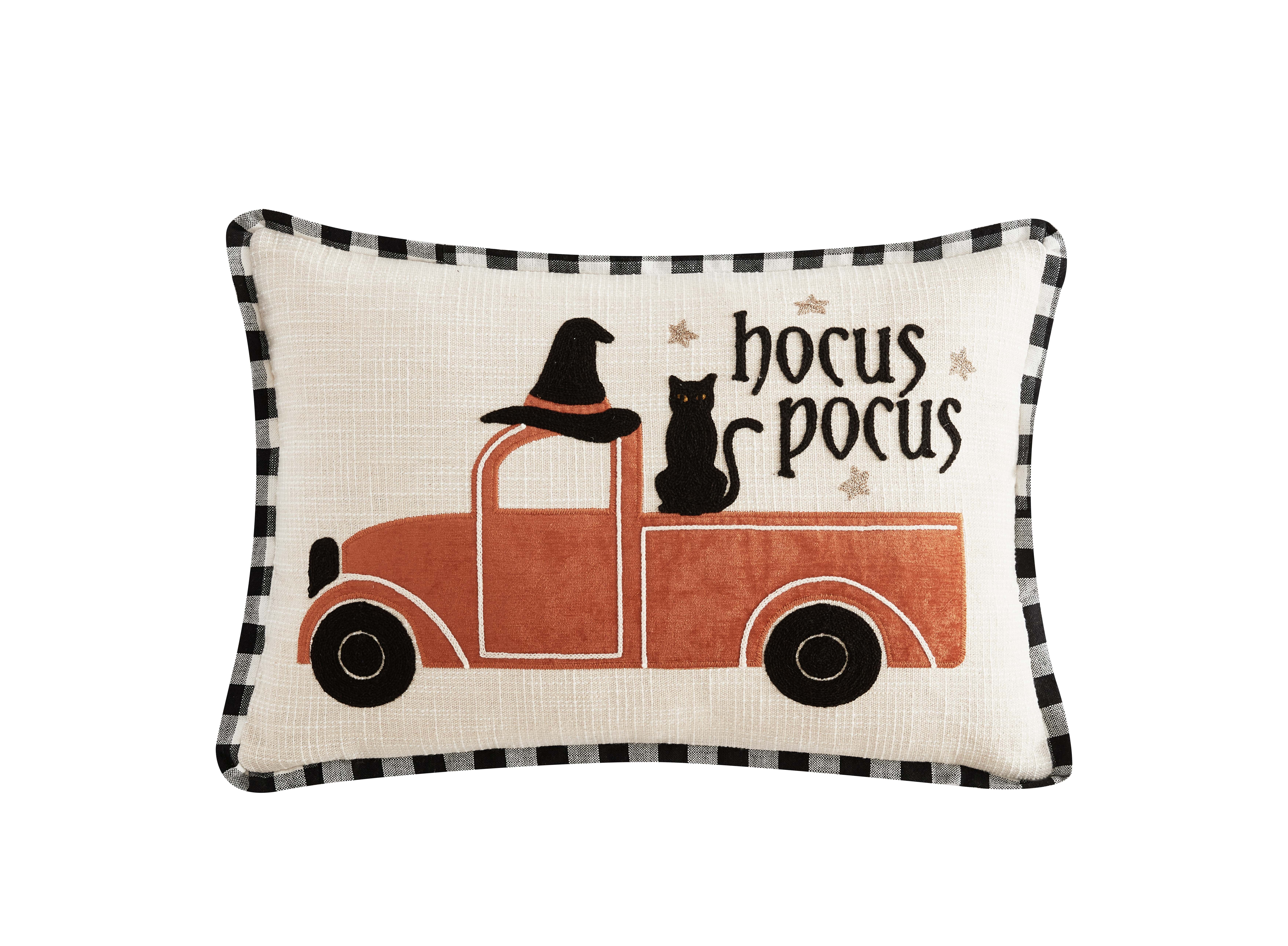 Mainstays, Hocus Pocus Decorative Pillow, Oblong, 14” x 20", White, 1 Piece | Walmart (US)