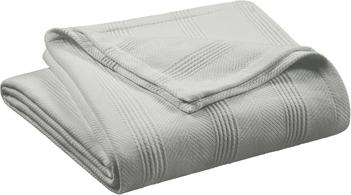 Vellux 100% Cotton Blanket, King, 108x90, Grey | Amazon (US)