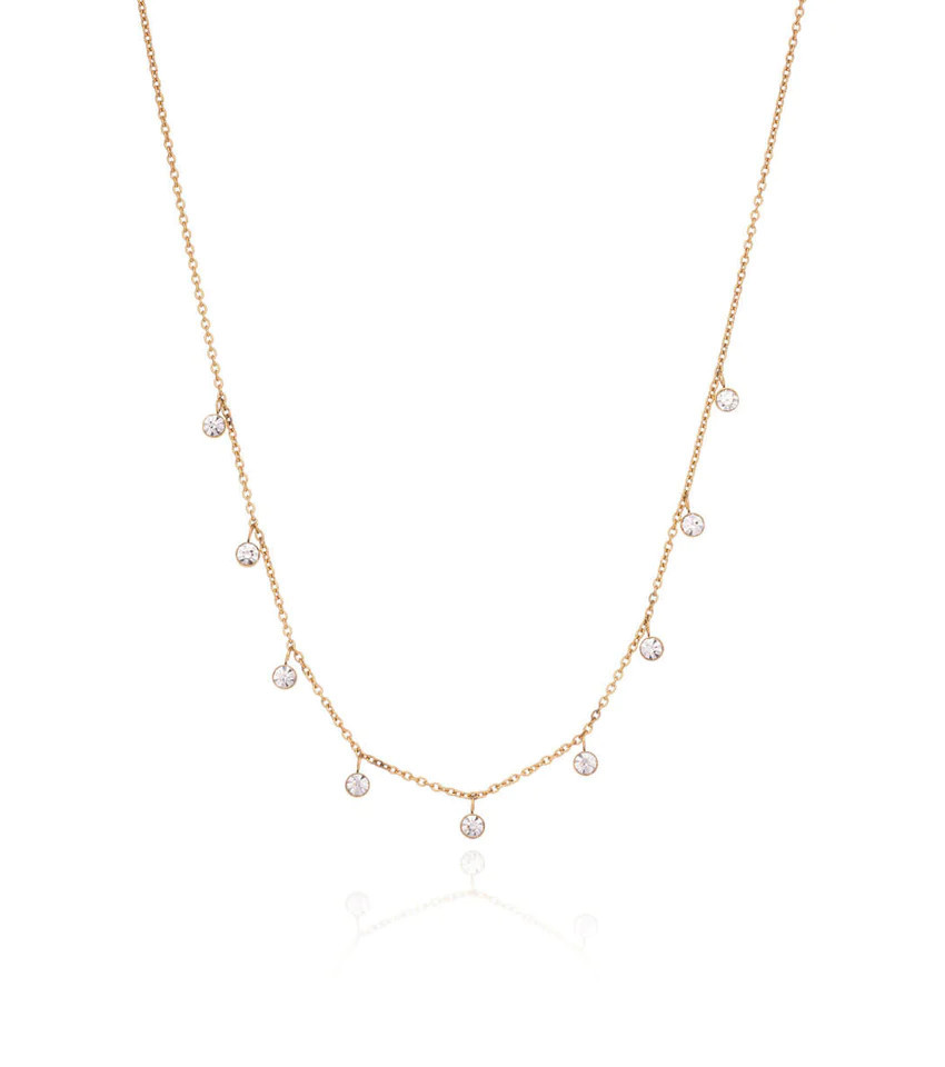 Crystal Droplet Necklace (Gold) | Abbott Lyon