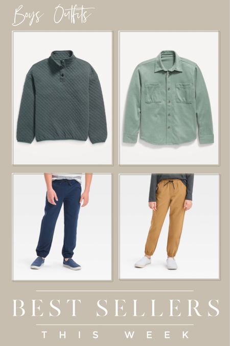 Here are the most shopped styles for boys from our links this week along with most purchase.  Our favorite quilted pullover that can be worn with sweatpants or slacks, our favorite, joggers, and this new button-down that fits like a sweater and stretches like a tee. 

#SpringOutfits #Boys #BoysOutfits #BoysJoggers #BoysTops #BoysSpringOutfits #BestSellers #MostShopped

#LTKSeasonal #LTKkids #LTKfindsunder50