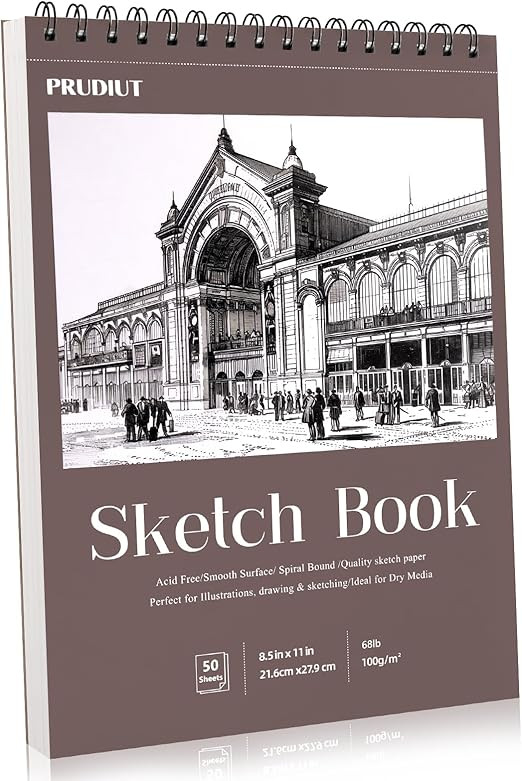 Sketch Book 8.5×11 inch, Spiral Bound Sketch Pad 50 Sheets (68lb/100gsm), Acid-Free Sketchbook f... | Amazon (US)