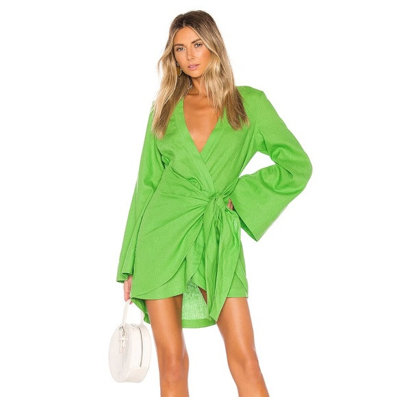 NWT L'Academie The Janeiro Mini Dress in Lime Green Mini Dress Size XL | Poshmark