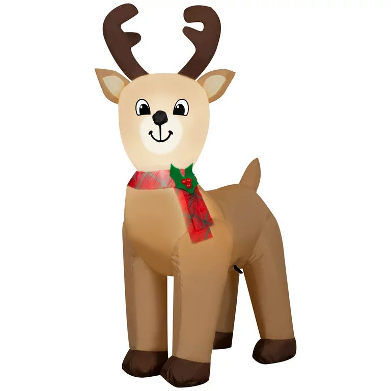 4 foot tall Airblown Inflatables Holiday Time Christmas Reindeer Decoration | Walmart (US)