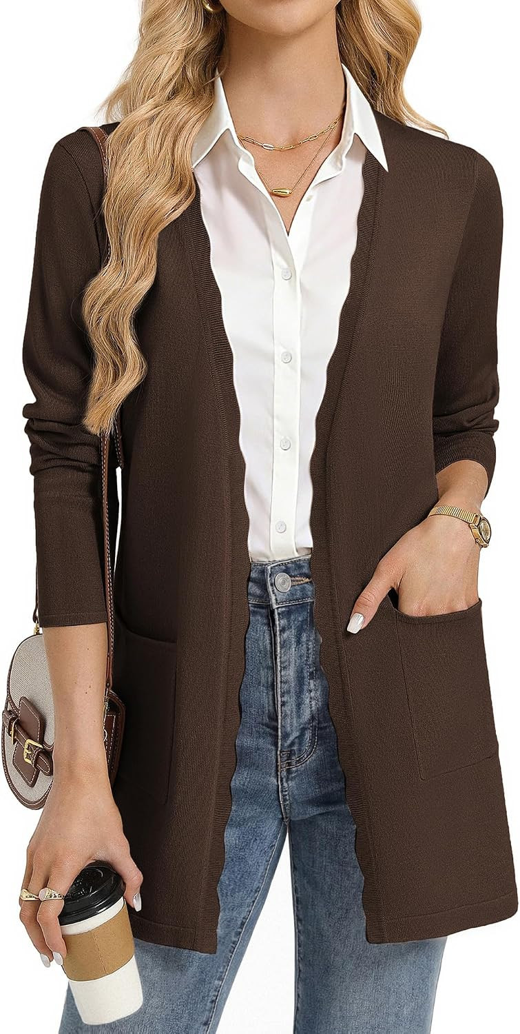 GRACE KARIN Long Cardigan Sweaters for Women Business Casual Fall Outfits | Amazon (US)