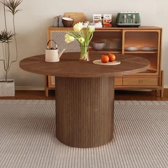 Wirrytor Dining Table, Modern Farmhouse Round Kitchen Table, 47 Inch Circle Dining Tables with Wo... | Walmart (US)