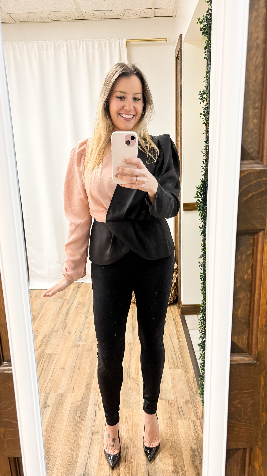 You can get me to love wide leg jeans, but you can’t take my skinnies from me! I love these pull on pants for work because they feel like pajamas but look super professional. 

This peplum top is one I shopped my closet for and one I get compliments on each time I wear it. I have linked some similar options below! 

#LTKWorkwear #LTKStyleTip