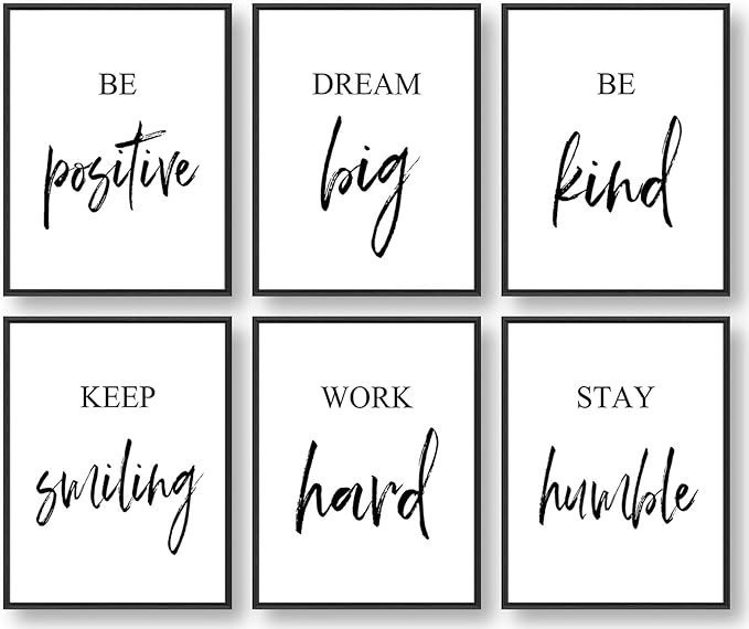 Inspirational Wall Art, Motivational Wall Art, Office Wall Decor, Wall Art for Living room and Be... | Amazon (US)