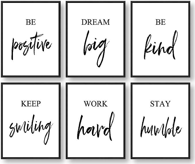 Inspirational Wall Art, Motivational Wall Art, Office Wall Decor, Wall Art for Living room and Be... | Amazon (US)