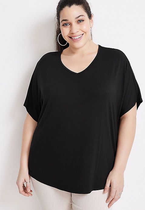 Plus Size 24/7 Flawless Dolman Tee | Maurices