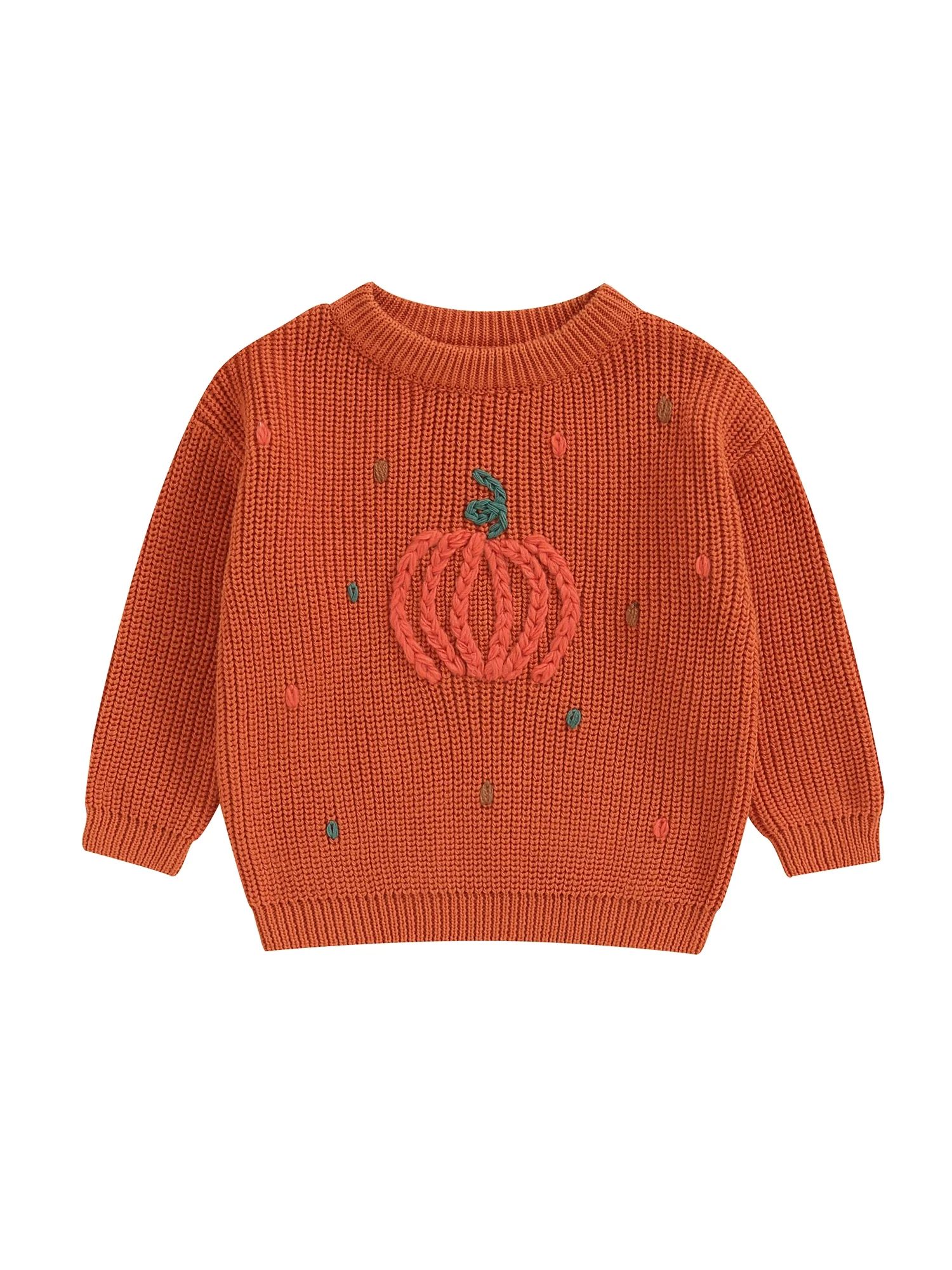 Bagilaanoe Toddler Baby Girl Boy Halloween Sweater Long Sleeve Pumpkin Pullover 6M 12M 18M 24M 3T... | Walmart (US)