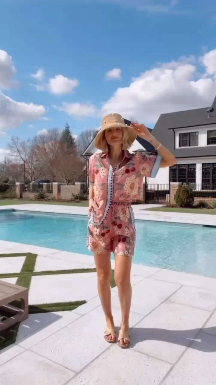 Loving this set from Anthropologie! Definitely worth picking up while on sale to save $ on this higher price point! Mix and match this, wear it together, and would be cute as a coverup! Use code LOVERLY20 at checkout for 20% off. Wearing XS in top and S in shorts

Loverly grey, agua bendita, cover up, resort wear, what to packfor vacation, matching shorts set 

 #LTKSeasonal #LTKSaleAlert #LTKTravel