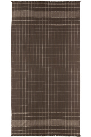 Brown & White Treacle Throw | SSENSE