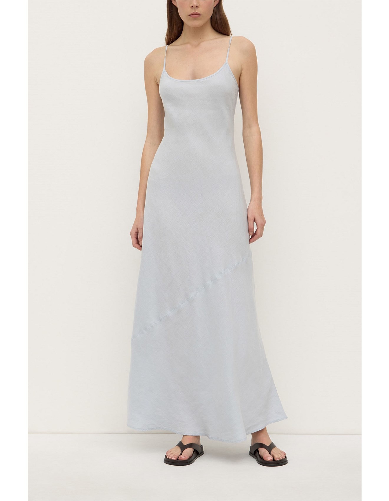Colette Linen Slip Dress Cloud | David Jones (Australia & New Zealand)