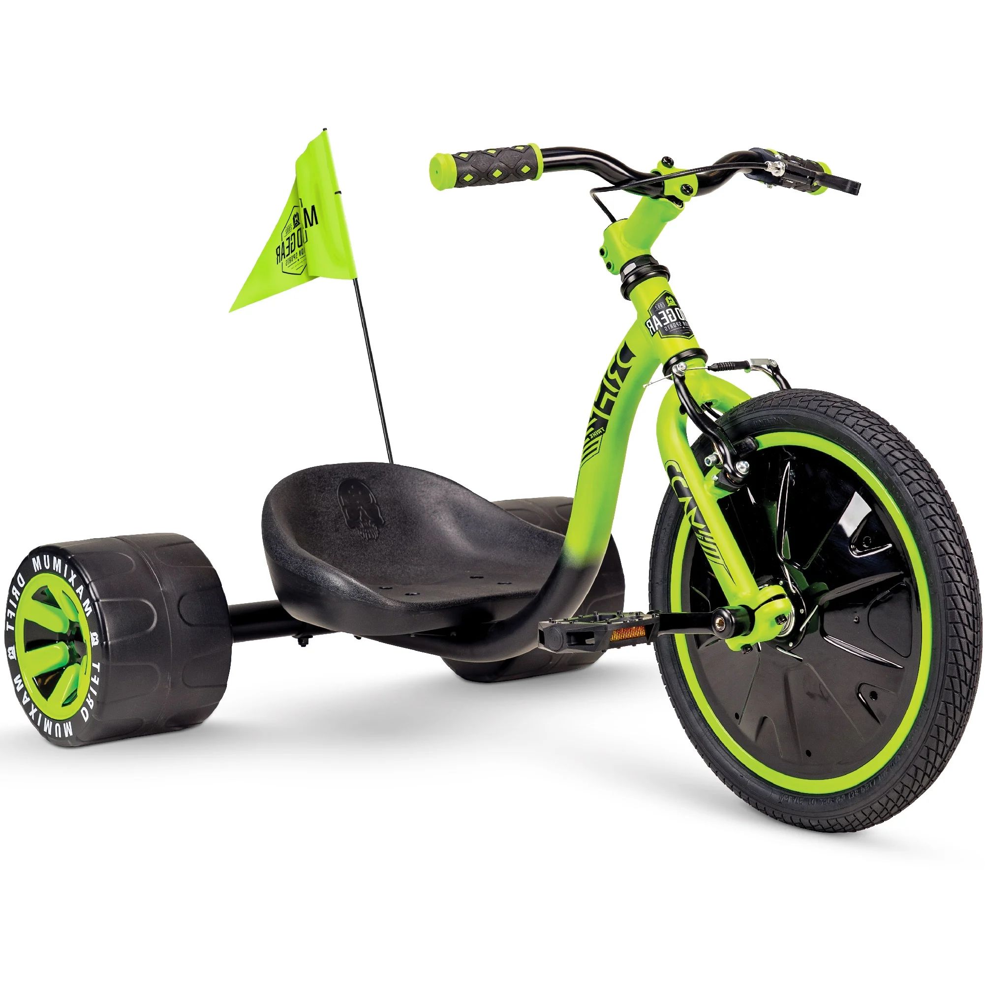 Madd Gear Drift Trike - Strong Steel Frame Tricycle - Adjustable Seat Black Green Machine for 5 Y... | Walmart (US)