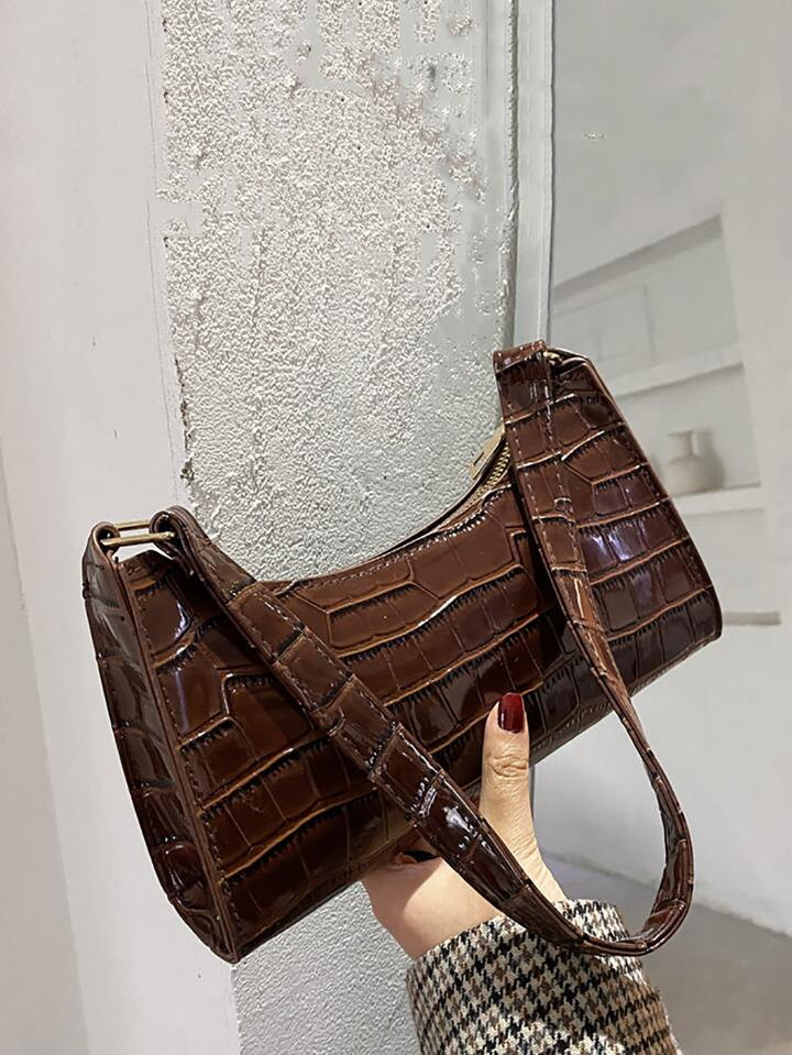 Crocodile Embossed Bag | SHEIN USA | SHEIN