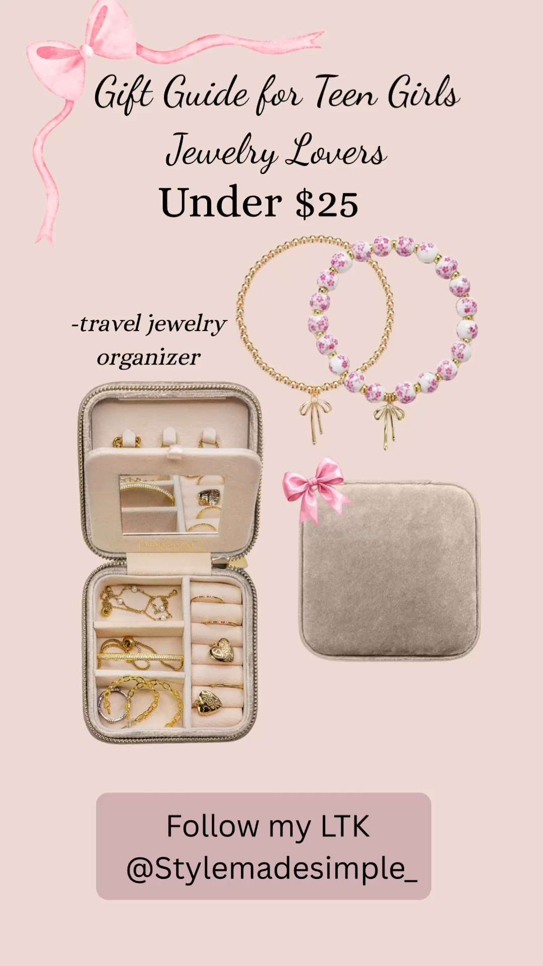 Benevolence LA Plush Velvet Jewelry Box | Travel Jewelry Case Organizer with Mirror | Featured in Oprah's Favorite Things | Best Gifts For Daughter, Girlfriend, Mom | Gifts For Her - Champagne

#LTKFindsUnder50 #LTKGiftGuide #LTKHoliday