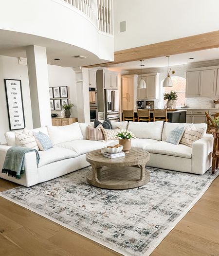 Sectional is the Utopia from Living Spaces 



Ruggable, area rug, family room, living room, sectional, cliffs table, round coffee table, pillows, target pillows, sectional pillows, coffee table decor, coffee table styling 

#LTKhome