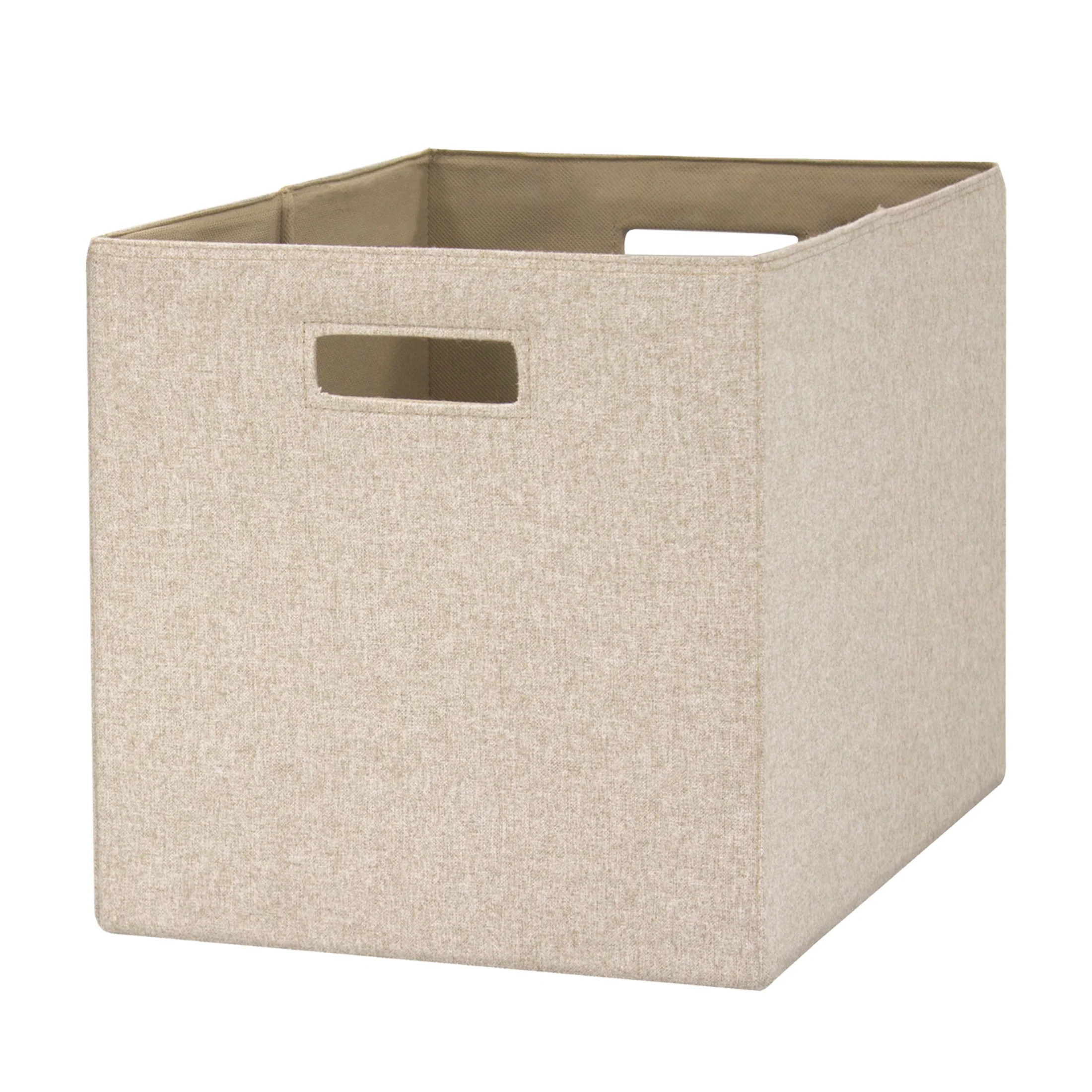Better Homes & Gardens 12.75" Fabric Cube Storage Bin, Tan | Walmart (US)