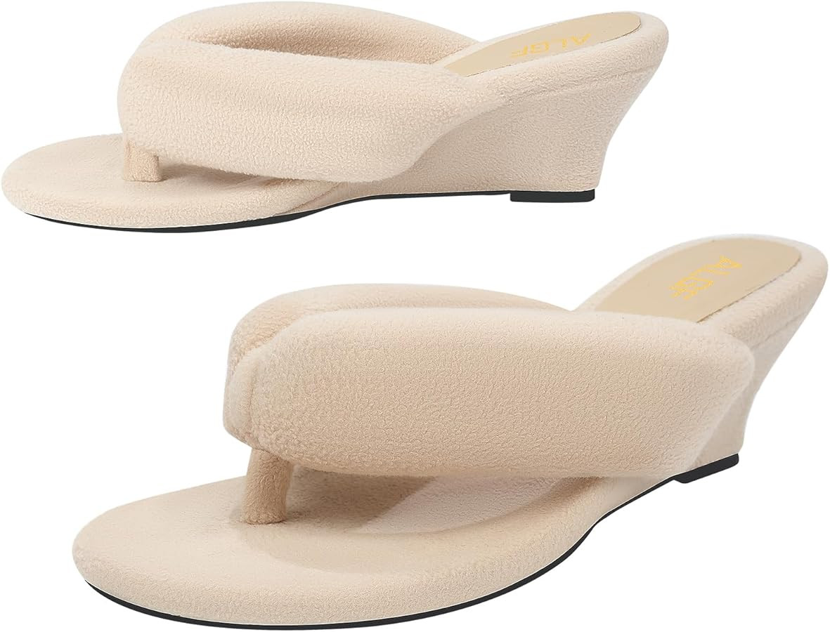 Women Wedge Sandals Open Toe Sandals for Women Women's Slippers Comfort Four Season Slide Shoes P... | Amazon (US)