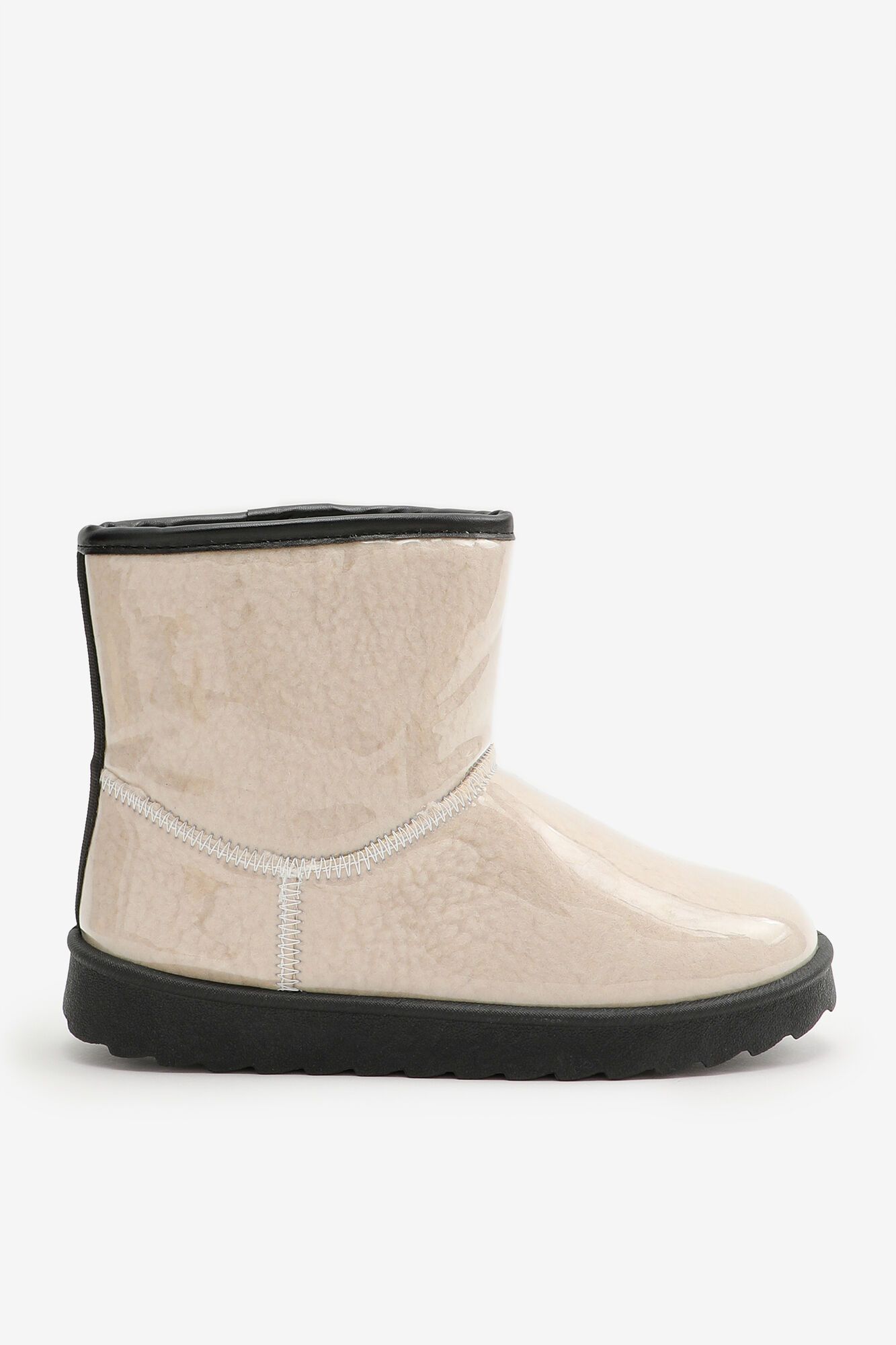 Clear Upper Faux Berber Boots | Ardene