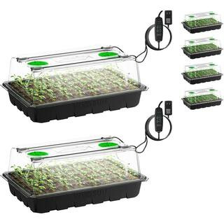 VIVOSUN 40-Cell Seed Starter Kit with 2 Set of LED Lights (6-Pack) SST-2-0006 - The Home Depot | The Home Depot