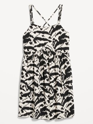 Fit & Flare Cross-Back Mini Cami Dress for Women | Old Navy (US)