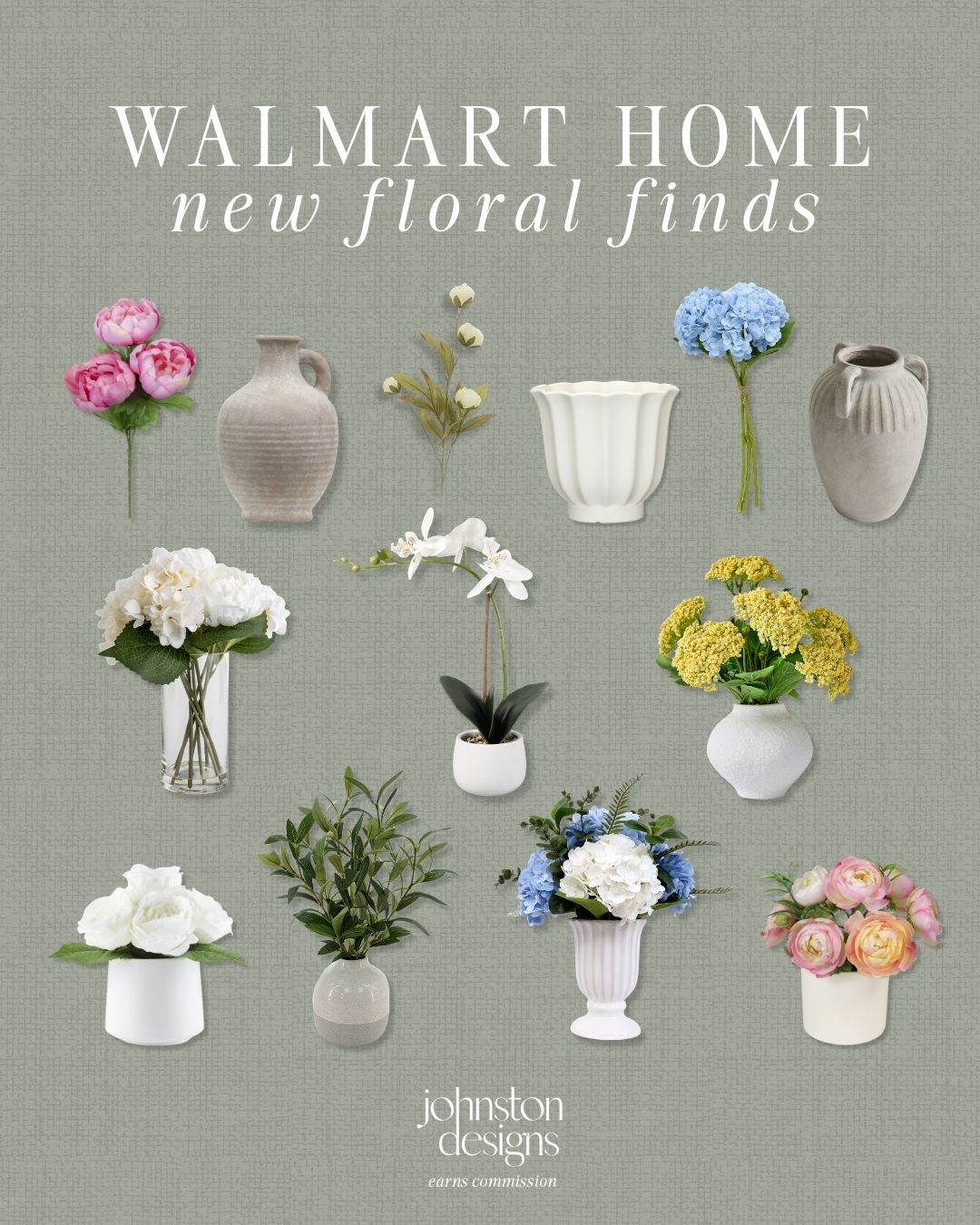New Walmart floral finds for an easy spring to summer home refresh. 🌸

Walmart home, floral finds, faux flowers, artificial stems, hydrangea, peonies, roses, orchid, greenery, vase, planter, flower arrangement, table decor, entryway styling, shelf decor, summer home, affordable decor 

 #LTKHome