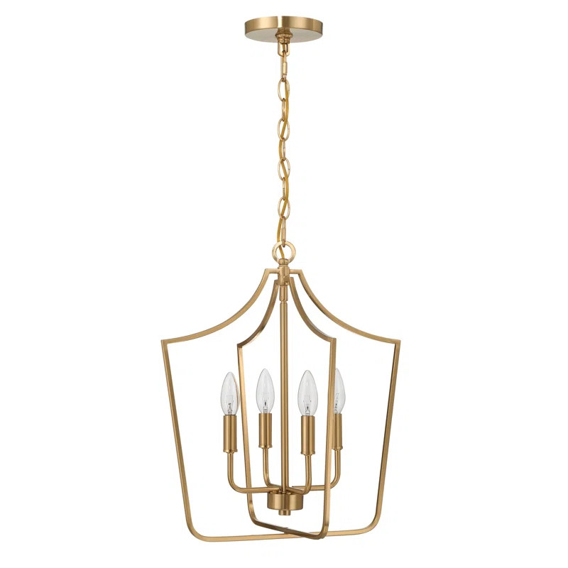 Ilvo Constance - Tapered Metal 4-Light Candelabra Chandelier Style Ceiling Light | Wayfair North America