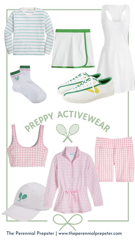Cute and preppy activewear / gingham, workout clothes, spring attire, workout sets, tennis, sporty look 

#LTKstyletip #LTKfit