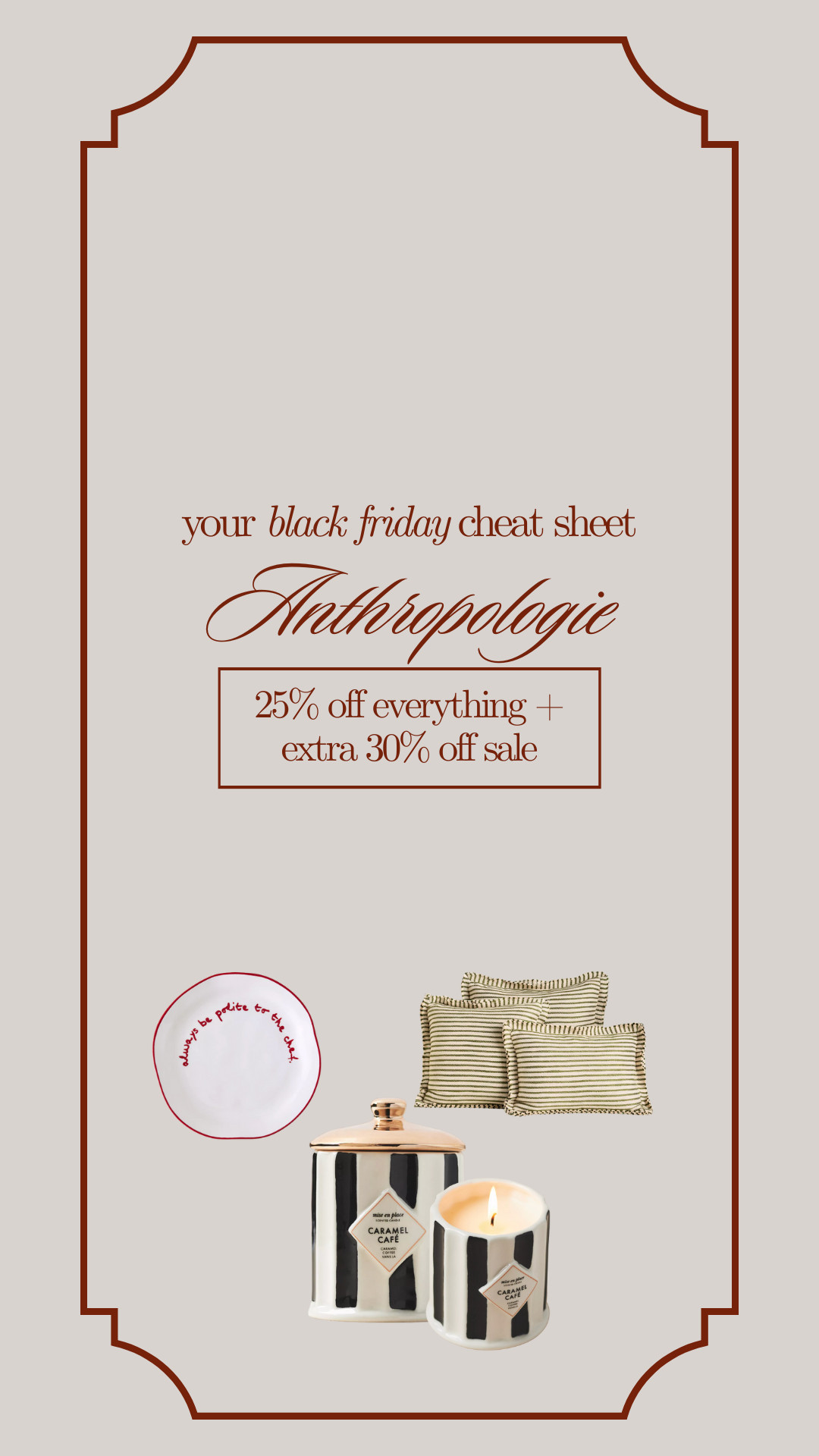 Best of Cyber Week + Black Friday deals: Anthropologie Homeware

25% off everything + extra 30% off sale

 

 #LTKCyberWeek #LTKhome #LTKsale