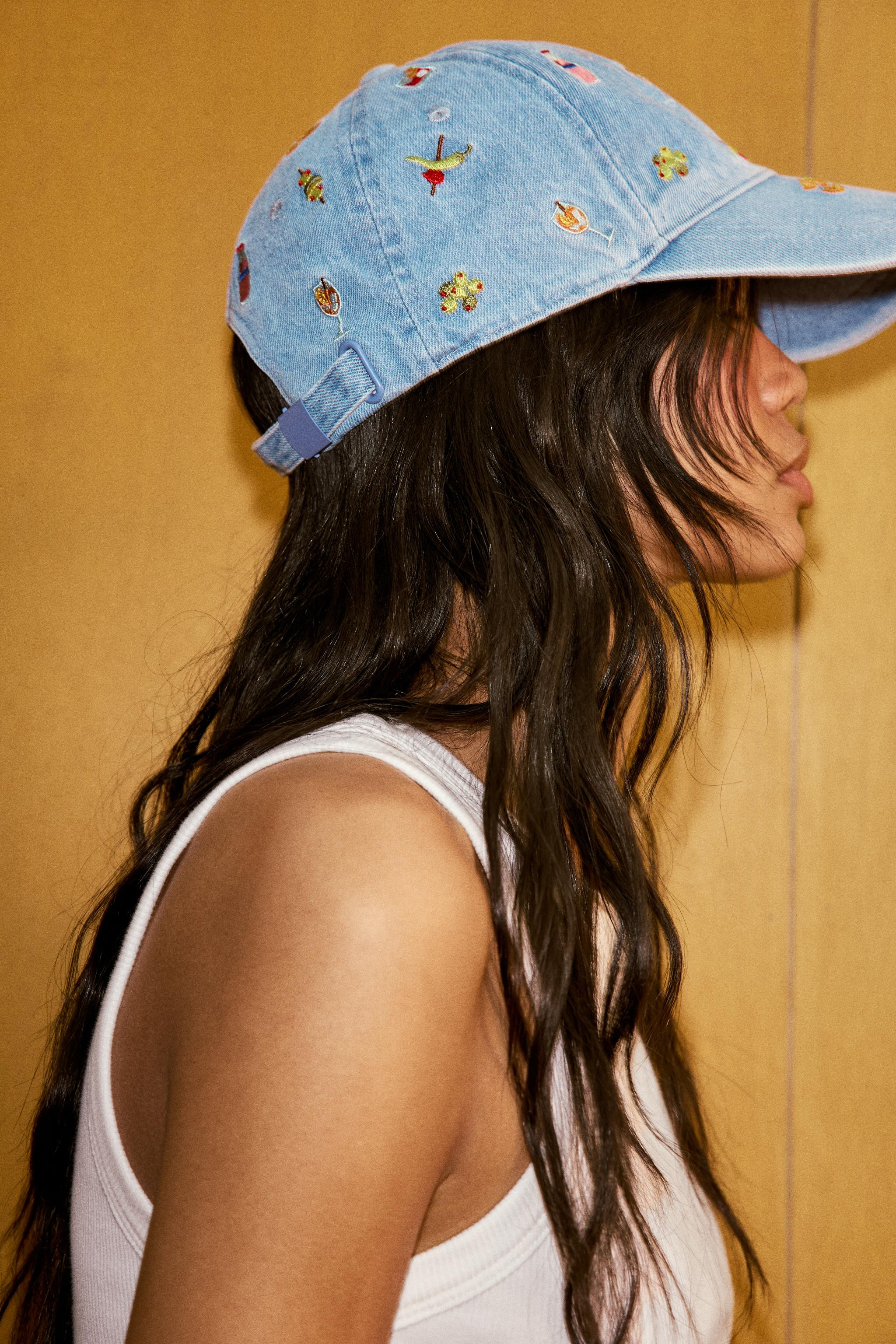 EMBROIDERED DENIM CAP | Zara US