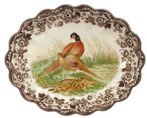 Spode Woodland Oval Fluted Dish 14.5" Pheasnt & Reviews | Wayfair | Wayfair North America