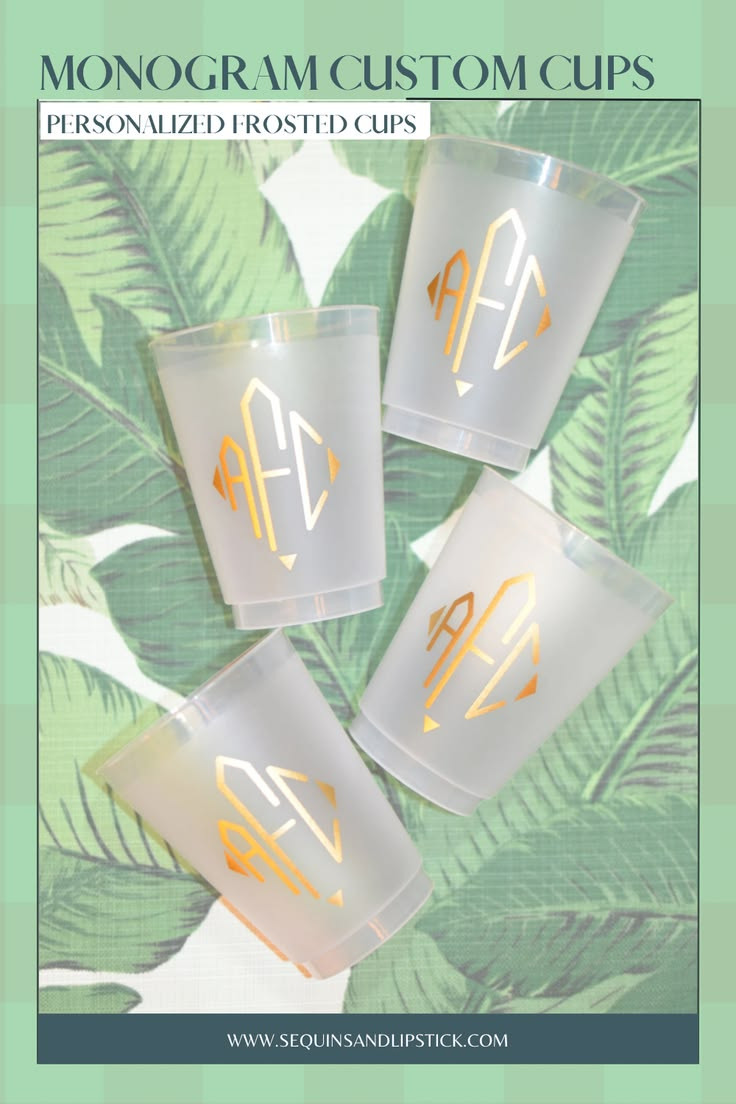 Elevate your party details with personalized frosted monogram cups 🤍✨ Perfect for weddings, bridal showers, bachelorette parties, birthdays, tailgates, and holiday gatherings! 

 #LTKSeasonal #LTKHome
