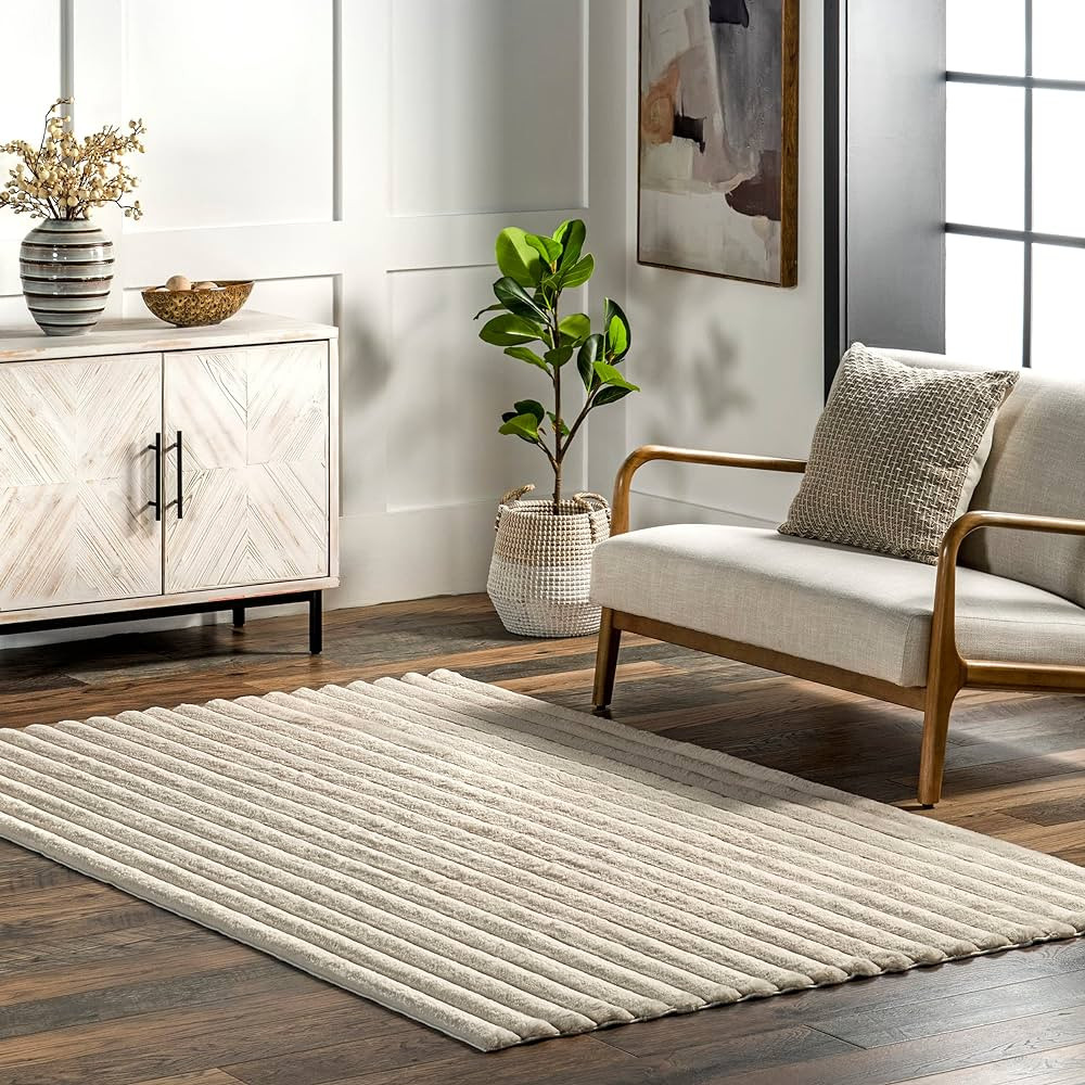 nuLOOM 5' x 8' Cozy Plush SuperiorWash Area Rug, Machine Washable, Non-Slip, Soft Fluffy Shag Car... | Amazon (US)