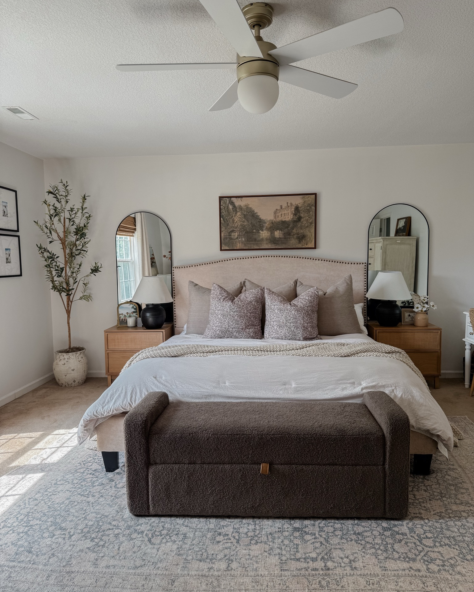 Bedroom views 🤎 love my storage bench and my ceiling fan is on sale!

#LTKSaleAlert #LTKHome #LTKSeasonal