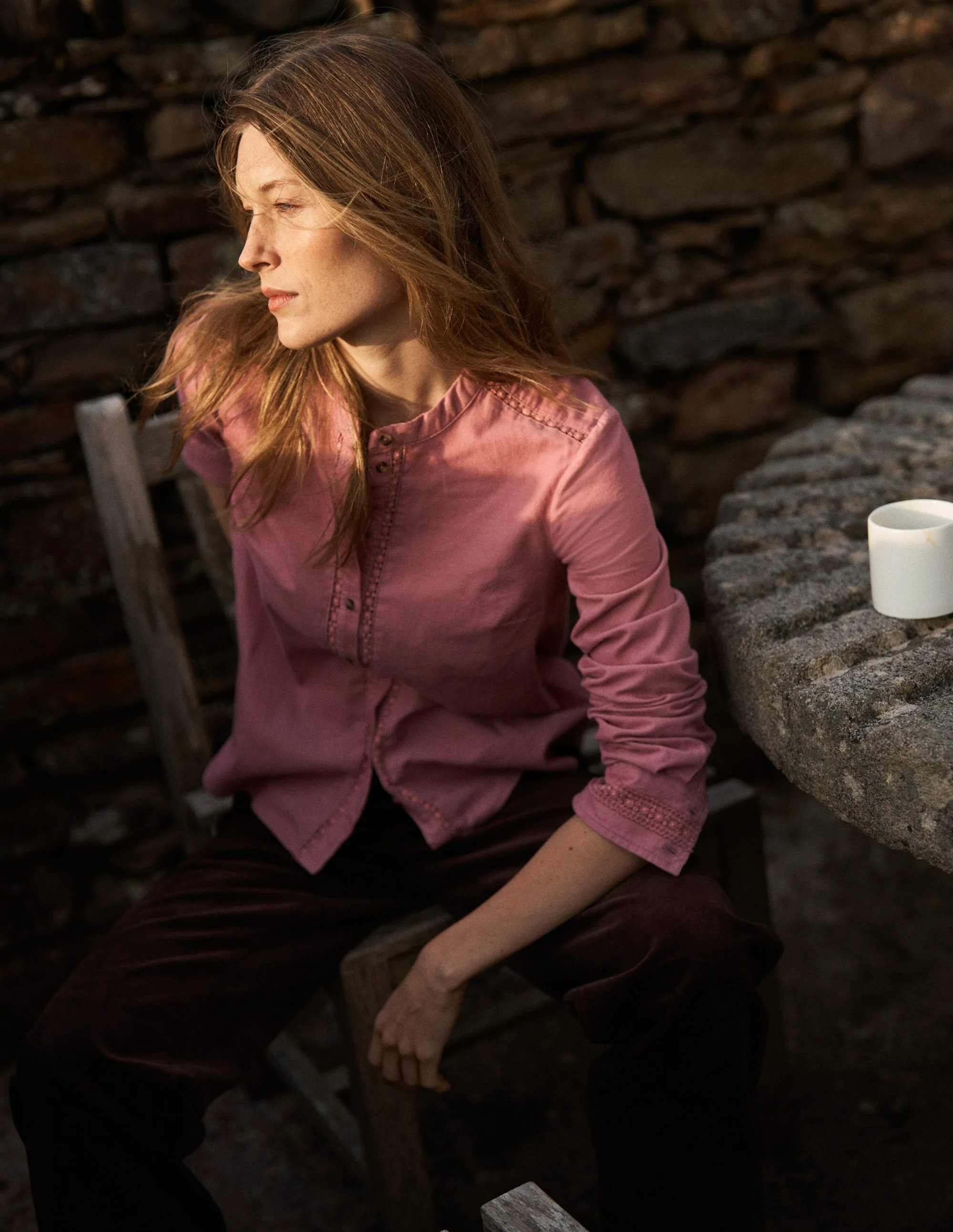 Victoria Cord Shirt-Blushing Rose | Boden UK