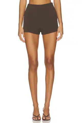 Naftali Polished Crepe Mini Shorts | Revolve Clothing (Global)