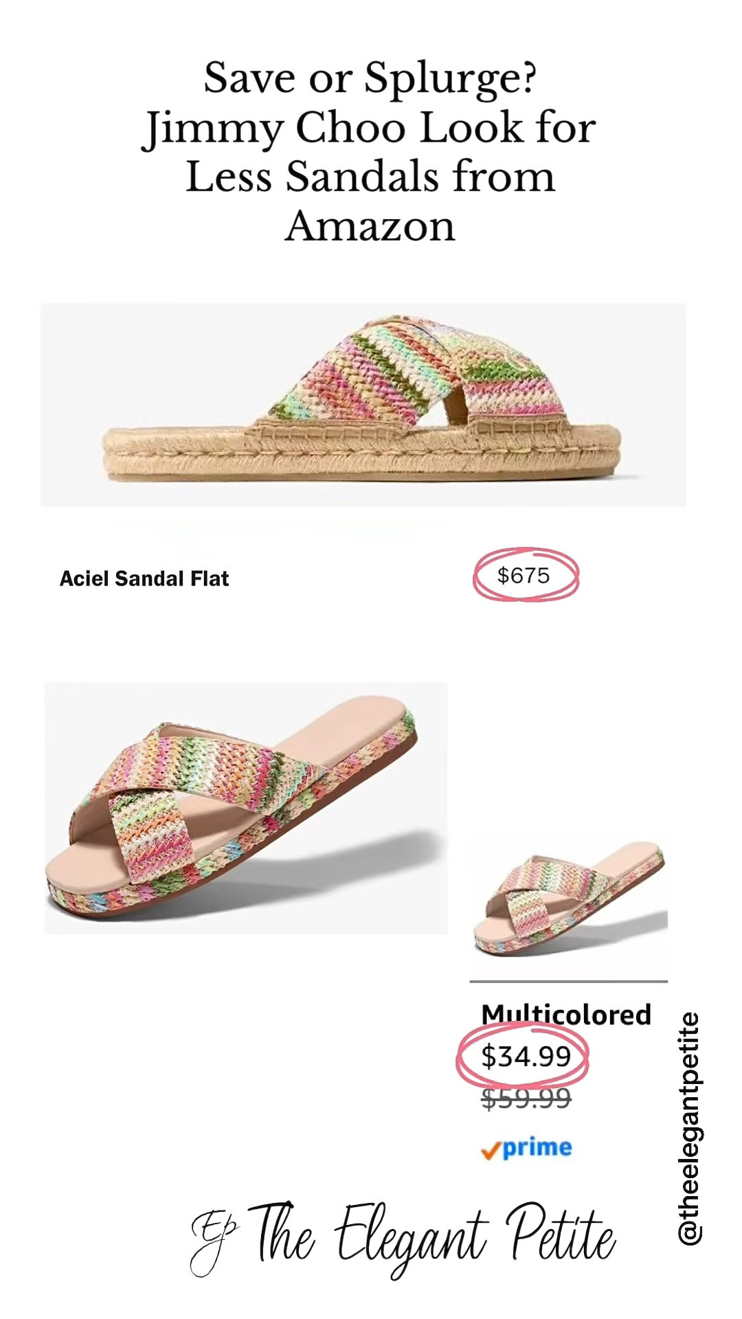 JIMMY CHOO Look for Less Sandals from Amazon 
Follow me for more inspiration. Affordable fashion items with a touch of luxury.  Crafted from a woven lurex fabric, the Aciel sandal reimagines the classic espadrille as a flat sandal. This style is designed with fringe trimmed straps.  #elegantstyle #styleinspo
#designerinspired
#designeramazonfashion
#jimmychooinspired

#LTKootd #LTKPetite