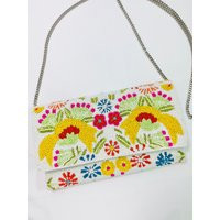 Summer Clutch, Beaded Clutch Purse, Novelty Flower Small Handmade Gift For Her, Floral Accessory Pouch | Etsy (US)