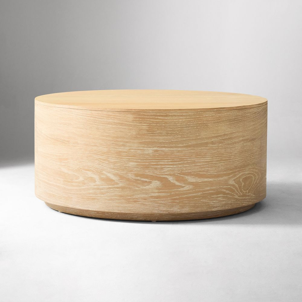 Volume Round Drum Coffee Table (36"&ndash;44") | West Elm (US)