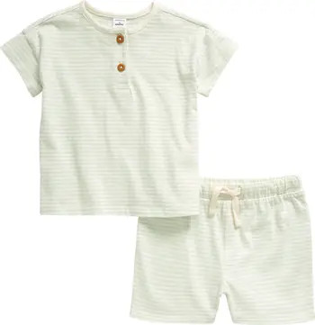 Nordstrom Stripe Cotton Henley T-Shirt & Shorts Set | Nordstrom | Nordstrom