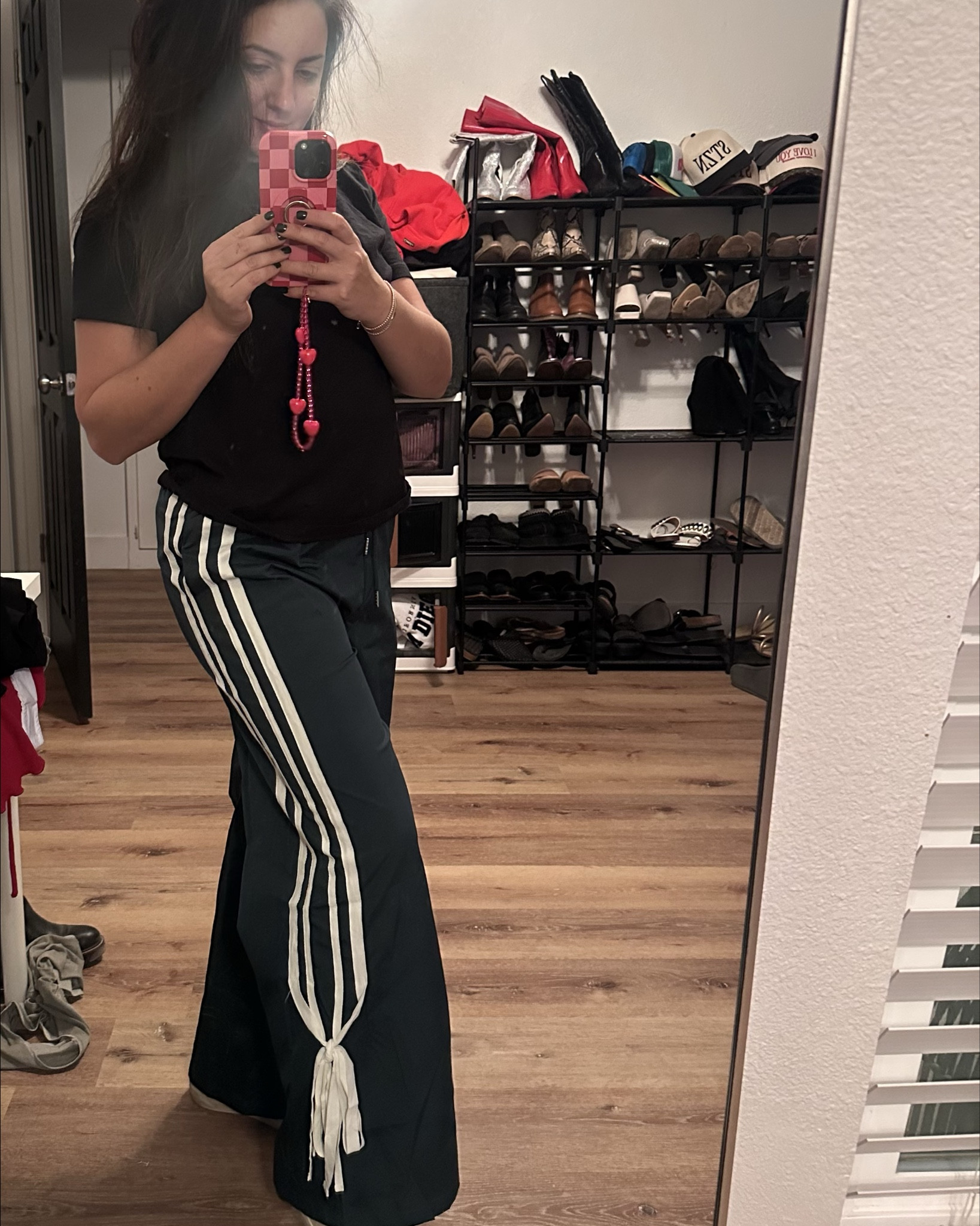 OBSESSED WITH THESE PANTS. My client came in last week with the red ones on… so I immediately bought red and green! So cute for fall/winter. I ordered a small for reference! 

#LTKFindsUnder50 #LTKStyleTip