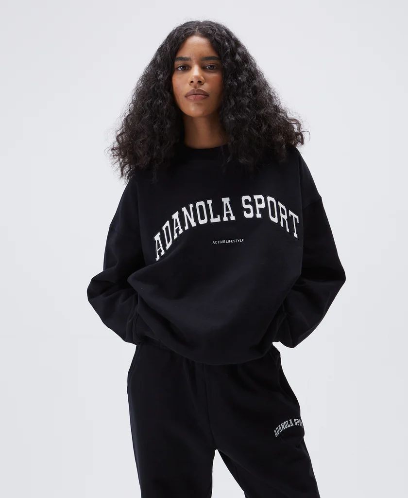 AS Oversized Sweatshirt - Black | Adanola UK