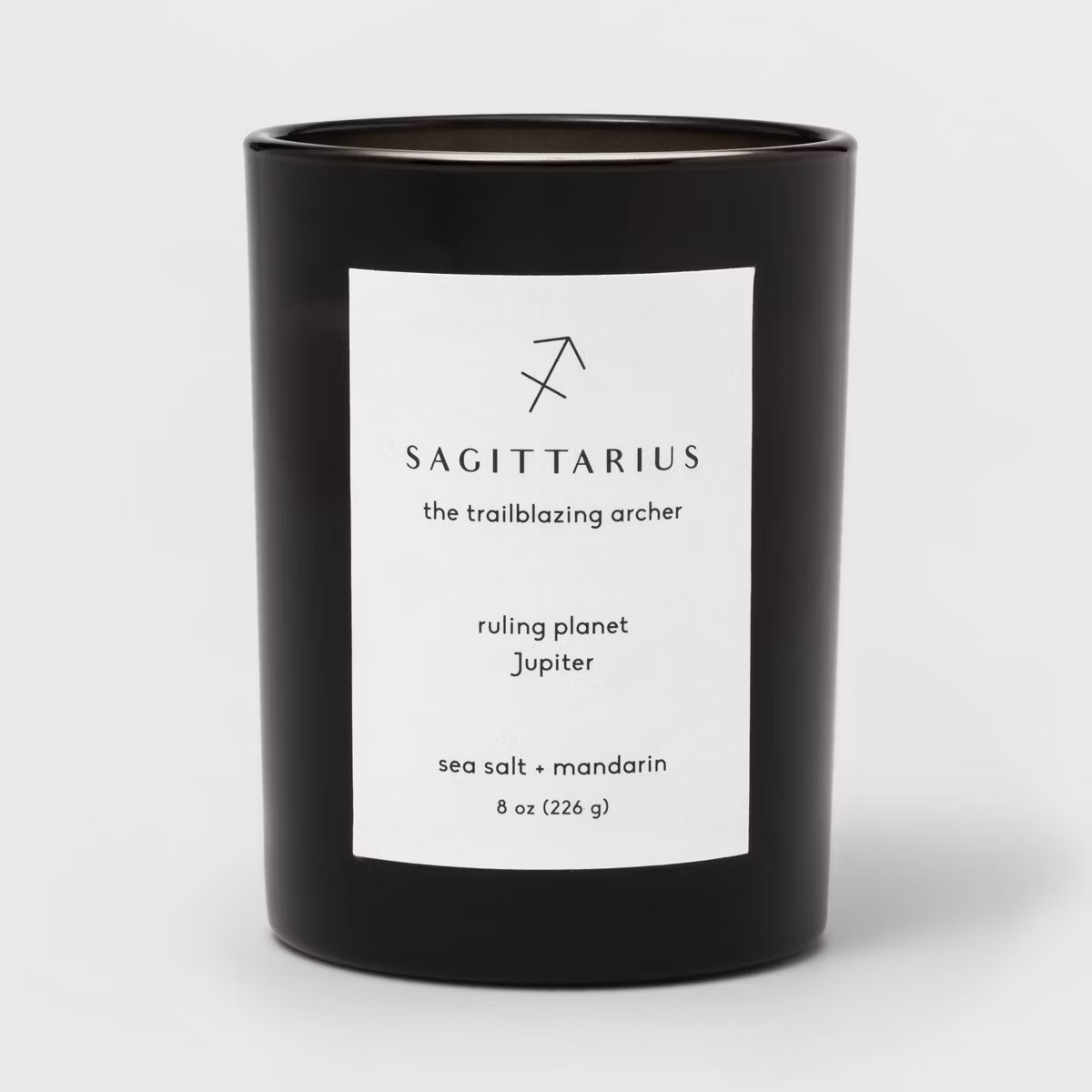 8oz Glass Jar Zodiac Candles Black - Threshold™ | Target