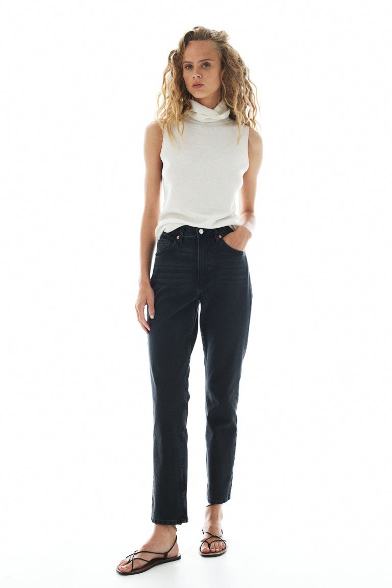 Vintage Straight High Jeans - Black - Ladies | H&M US | H&M (US + CA)