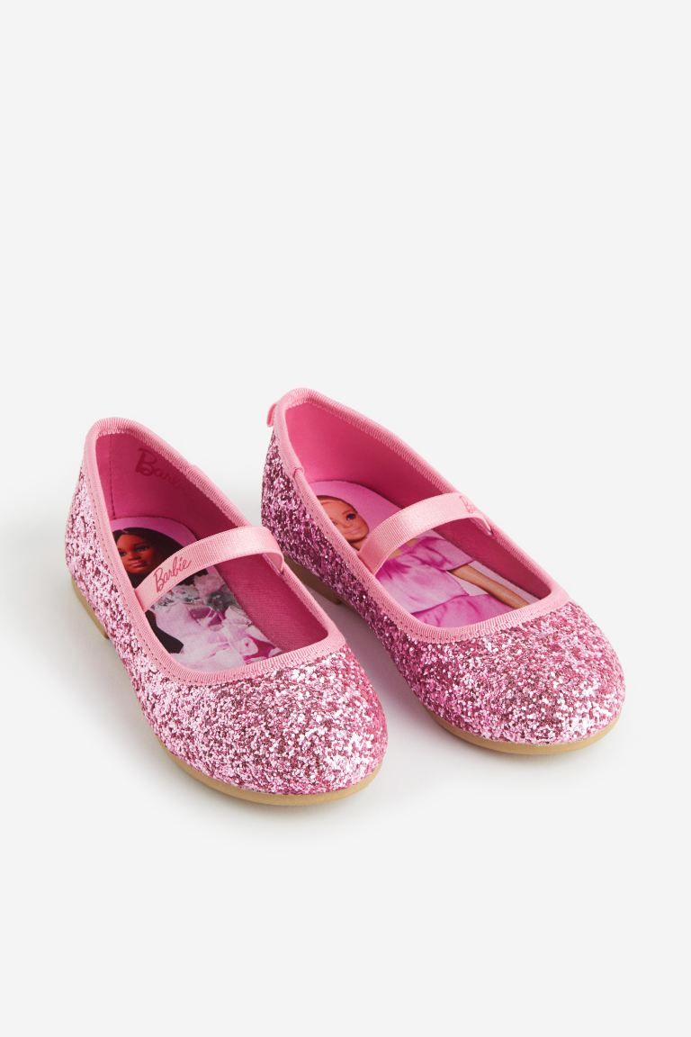 Glittery Ballet Flats - Pink/Barbie - Kids | H&M US | H&M (US + CA)