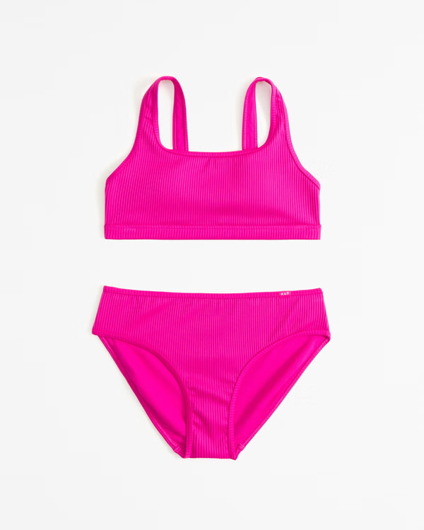 scoopneck high waist two-piece swimsuit | Abercrombie & Fitch (US)