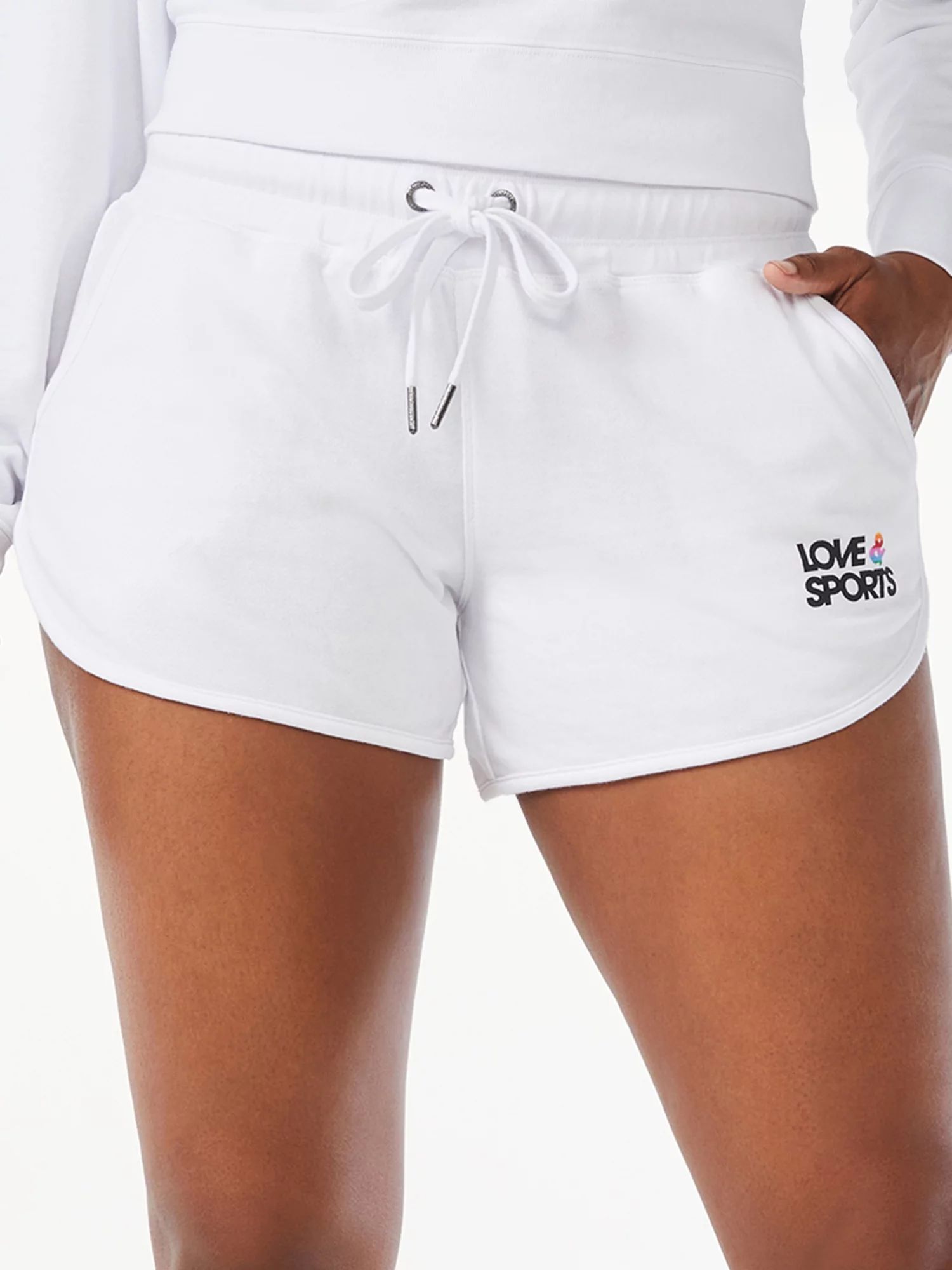 Love & Sports Women's French Terry Cloth Shorts - Walmart.com | Walmart (US)